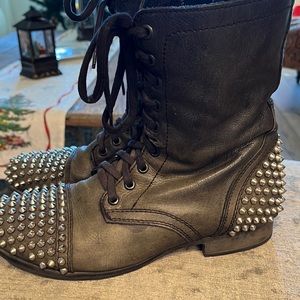 Leather Studded Boots